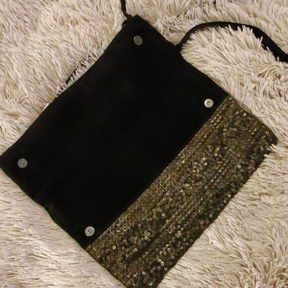 Beautiful suede Topshop purse w/ gold accents - Picture 4 of 7